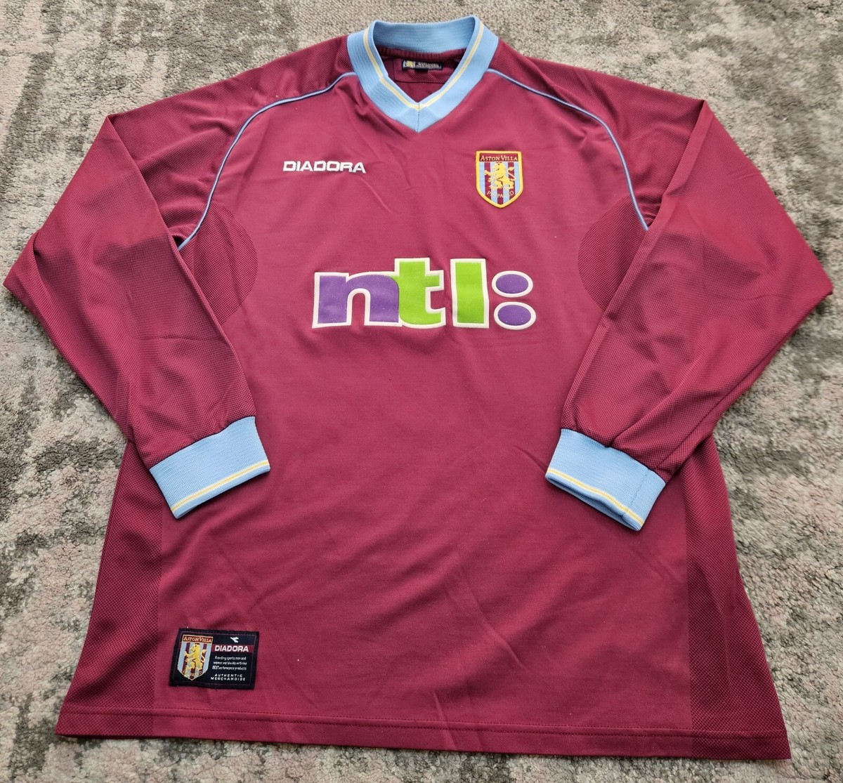 2001-02 Aston Villa Home Shirt Long Sleeve Size 38/40 Small | eBay UK