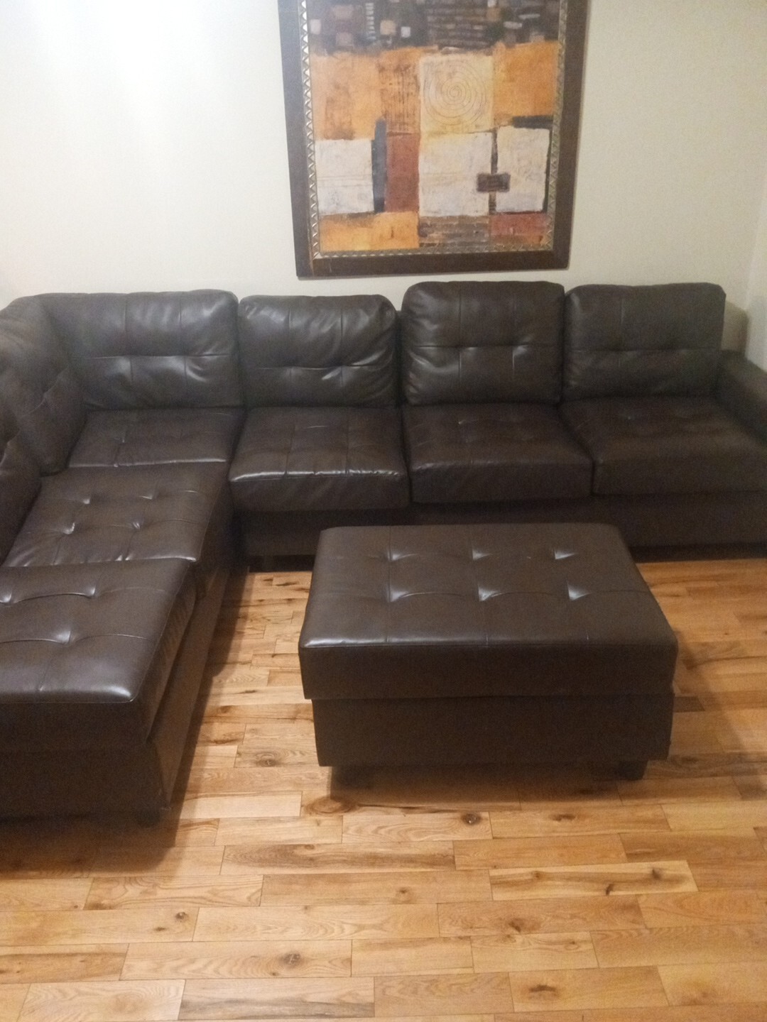 brown leather sectional couch used eBay