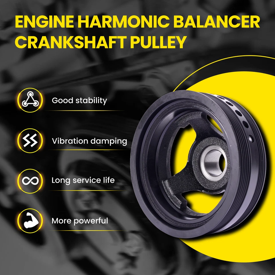 Harmonic Balancer Belt Component Kit fit 07-08Cadillac Escalade GMC Sierra Yukon Foto 3 de 4