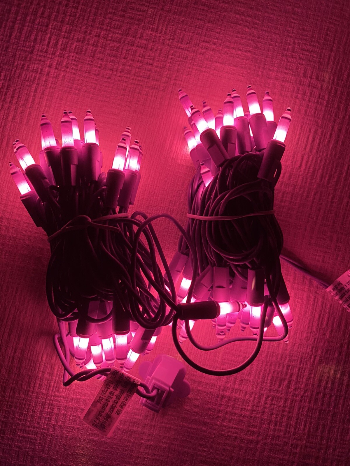 Purple Mini String Lights 70 count Purple Wire Indoor Outdoor 14 ft