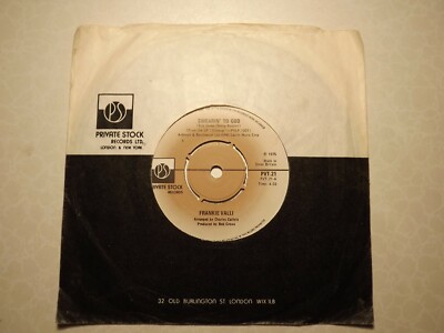 45rpm....Frankie Valli.....Swearin' To God......70s Pop....