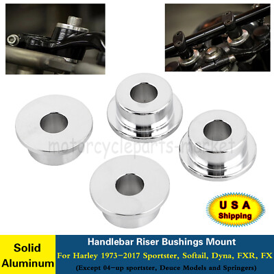 Solid Handlebar Riser Bushing Mount For Harley Dyna Super Wide Glide FXD FXDWG