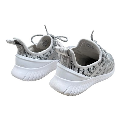 Adidas Cloudfoam Comfort Running Shoes Silver Stripes Knit Sneakers Comfort 10.5 Adidas Cloudfoam Comfort Running Shoes Silver Stripes Knit  main image 2