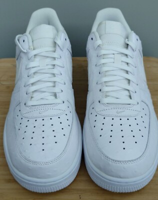 DS 2016 Nike Air Force 1 Low '07 LV8 sz 11 WHITE OSTRICH