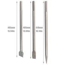 3 Pack SDS Max Chisel Rotary Hammer Drill Chisel Bits Set For Drilling