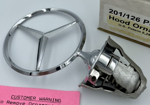 Genuine Mercedes-Benz A 201 880 00 87 Star Hood Emblem 201 126 123 New In Box - Picture 5 of 5