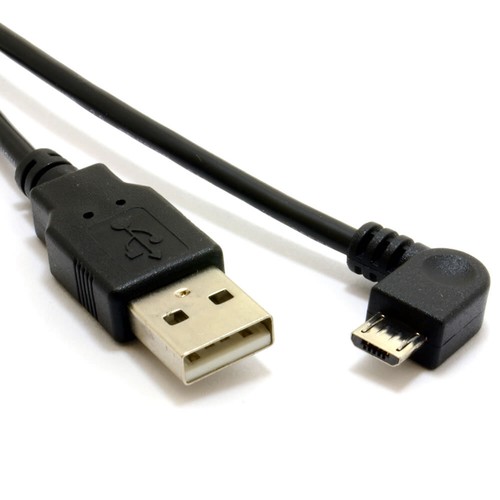 Cable de carga y datos micro b 0,5 m USB 2.0 24AWG A ÁNGULO RECTO 50 cm plomo - Imagen 5 de 5