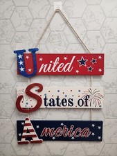 New Wooden 4th of July Patriotic Americana Wall Decor