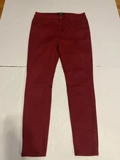 Judy Blue Jeans Womens 13/31 Pants Skinny Fit High Waist Wine Red Slim JB88146