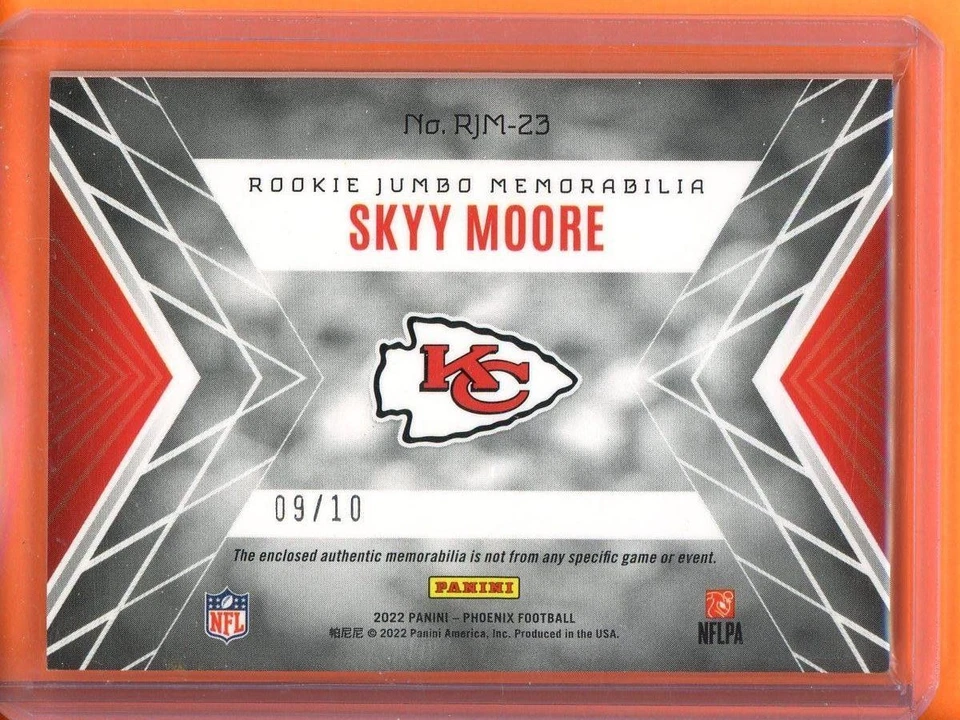 Skyy Moore Rookie Jumbo Memorabilia Prime Green RPA /10 2022 Phoenix #RJM-23 - Image 2 of 2