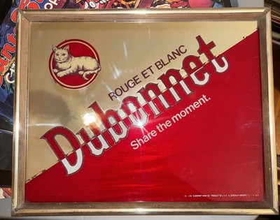 Very Rare Dubonnet Wine Bar Mirror 12x14.5in