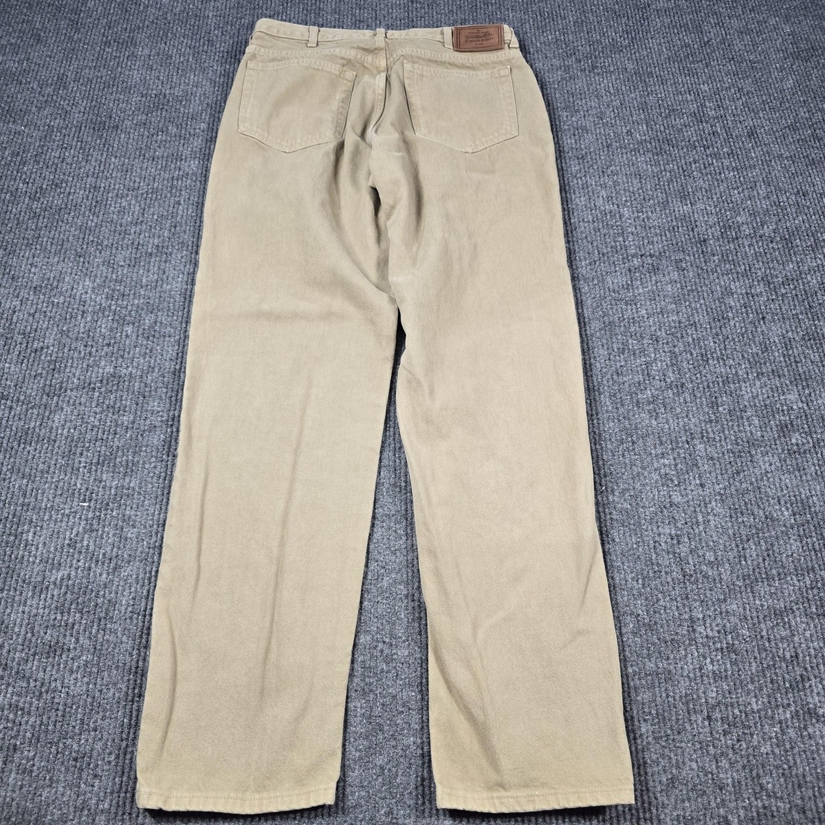 Vintage Calvin Klein Jeans Mens 36 Beige Straight Leg Made