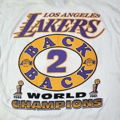 2001 NBA Finals Los Angeles Lakers Back 2 Back World Champions T 