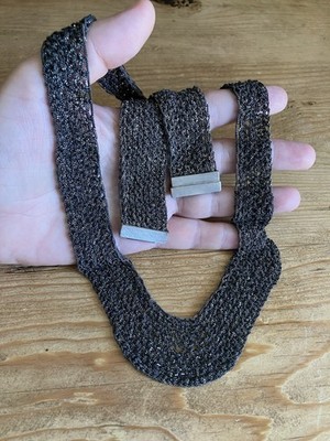 Maria Rzewuska Silber 925 Schmuck Set Armband & Halskette Gestrickt Design
