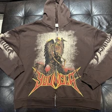 YOUNGLA (SOLD OUT) - 5039 Nocturnal Brown Zip Up Hoodie