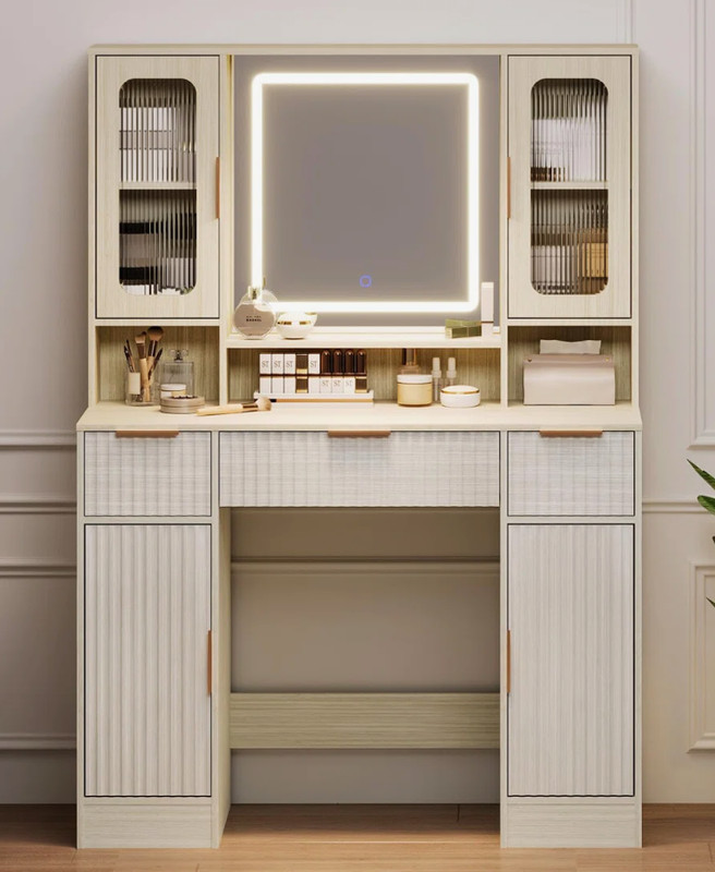 Brand New Makeup Vanity Desk Dressing Table with Mirror and Light