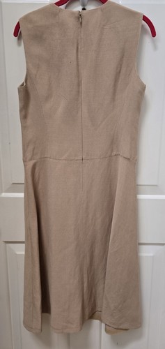 Burberry Lightweight Sleeveless Linen Like Dress Size 42 - Picture 2 of 14