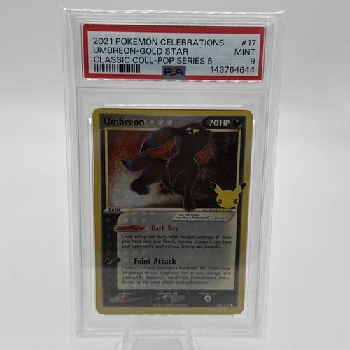 2021 Umbreon Gold Star 17/17 Pokemon Celebrations 25th Anniversary PSA Mint 9