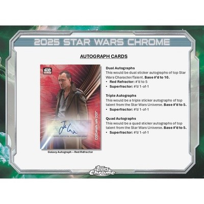 2025 Topps Star Wars Chrome Galaxy Hobby 12 Box Case | eBay