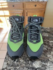 The North Face Hiking Boots Green Grey Waterproof Dryvent Size 4.5