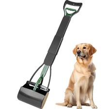 ienjoyed Heavy Duty Large Dog Pooper Scooper 32" Long Handle Foldable Pet Waste