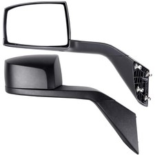 Hood Mount Convex Mirrors for Volvo VNL VN 2004-2016 Left Right Manual Black