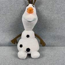 Disney Frozen Olaf Snowman Plush Stuffed Toy 12" Ty White W/Sparkles