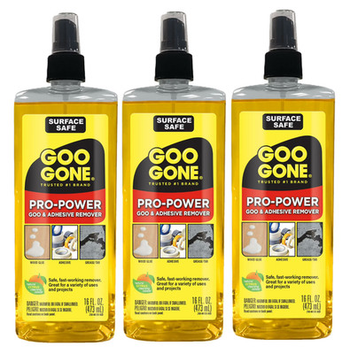 Goo Gone Pro-Power Goo & Adhesive Remover Pump Spray, 16 Oz (Pack of 3)