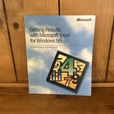 Getting Results with Microsoft Excel for Windows 95 Version 7.0 Manual Vintage