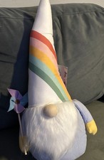 Extra Large Gnome Rainbow Spring Stuffed Plush Doll 20 in. tall. NWT