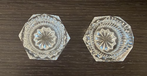 Paire de salières anciennes en verre - Photo 3/5
