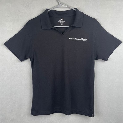 Tri-Mountain Performance Womens Black MINI Cooper Monrovia Polo Tech Shirt S