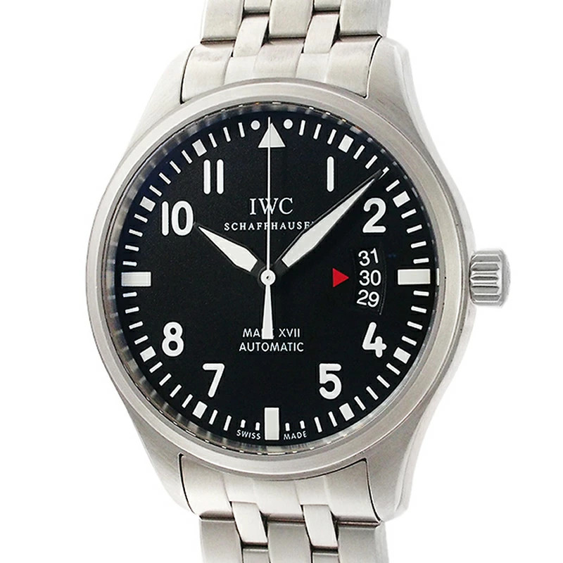IWC Pilot's Watch Mark XVII IW326504 Automatic SS Black 41mm Men's Wristwatch