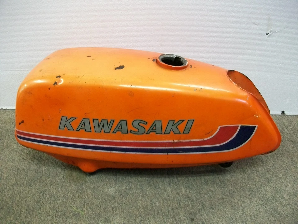 Nice! Clean! 1973 Kawasaki G3 G3TR G3SS Fuel Petrol Gas Tank Orange 90 cc Foto 2 de 4