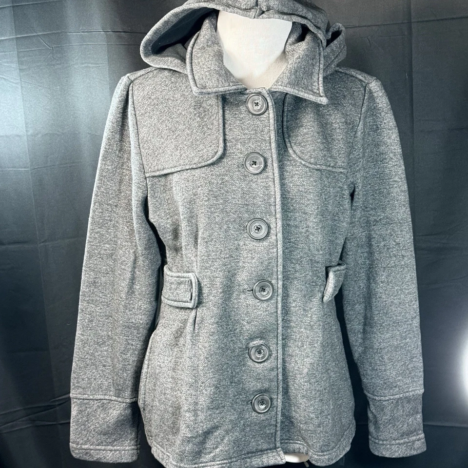 Self Esteem Gray size Large Hooded Warm and Cozy Winter Coat - Image 3 of 4
