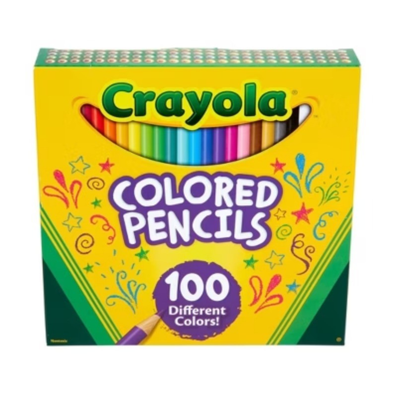 Crayola Colored Pencil Set, 100ct, School Supplies, Coloring