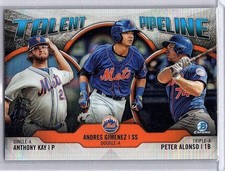 2019 Bowman #TP-NYM Anthony Kay / Andres Gimenez / Peter Alonso Talent Pipeline