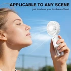Portable 4 Speed Mini Desk Personal Handheld Fan USB Rechargeable w/ Mist Spray