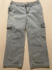 Vintage Y2K Tommy Hilfiger Crop Cargo Carpenter Jeans Women s Size 12 Capri Pant