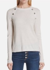 VERONICA BEARD Pearson Merino Cream Wool Sweater Size Small