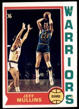 1974-75 TOPPS JEFF MULLINS GOLDEN STATE WARRIORS #123 EXMT-NM
