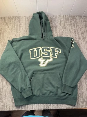 South Florida Bulls Hoodie Mens Large Green NCAA Football Champion Eco Fleece - Image 1 of 4