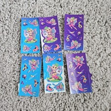 Rare Vintage 90s Lisa Frank Fairies Stickers Vending Machine Flat Sheets Lot 6