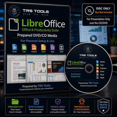 LibreOffice DVD Prepared Physical Media Office Suite