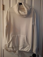 Soft Surrounds SOFT Cowl Neck Draw String Bottom LS, Sweatshirt Feel Size L