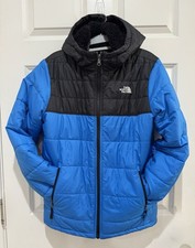 The North Face Boys Puffer Jacket XL 18/20 Blue Black Full Zip Winter Coat
