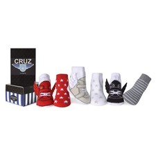 Trumpette Baby Boys Socks, Infant and Toddler Sizes, Multi Color, Skid Proof,