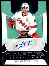 2020-21 UPPER DECK SIGNATURE SENSATIONS JORDAN STAAL AUTO CAROLINA HURRICANES