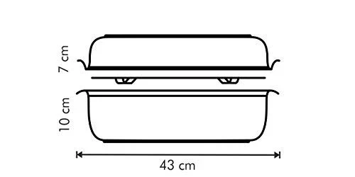 Tescoma 713066 Exclusive Rostiera Rettangolare con Coperchio, 36x24 cm - NUOVO  - Immagine 2 di 4