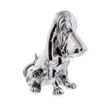 Chrome Basset Hound Hood Ornament - New - Free Shipping, US Stock